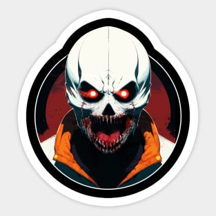 White Bald Clown Sticker